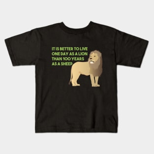 Lion Smart Motivational Quote Kids T-Shirt